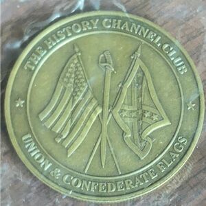 Commemorative Coin - brass with flags for the history channel